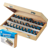 Silverline 30pc TCT Edge Cutting Router Bits 1/2" Shank Rounding Cutter Bit Set